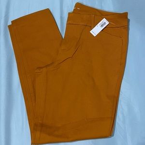 Brand New Mustard Yellow Cropped Ankle Pants